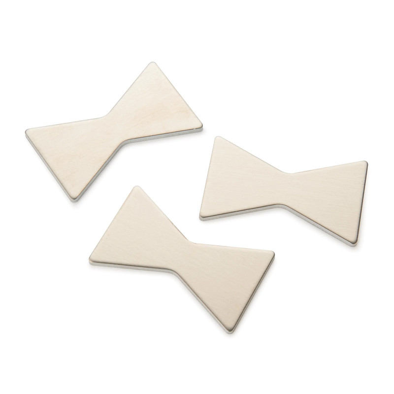 Aluminum Inlay - 3 Pack - Style:Bowtie - Size:Small